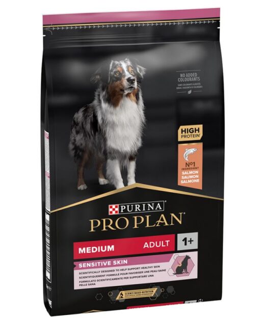 Pro Plan Dog Adult Medium OptiDerma Sensitive Skin Losos 3 KG