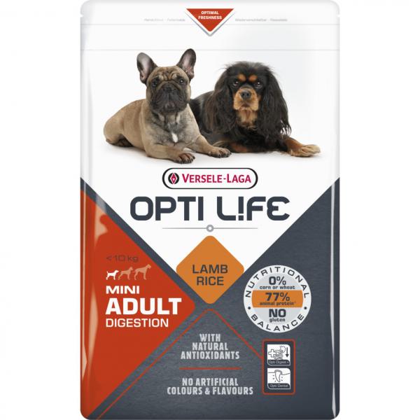 Versele-Laga Opti Life Adult Mini Digestion Lamb&Rice 2.5kg