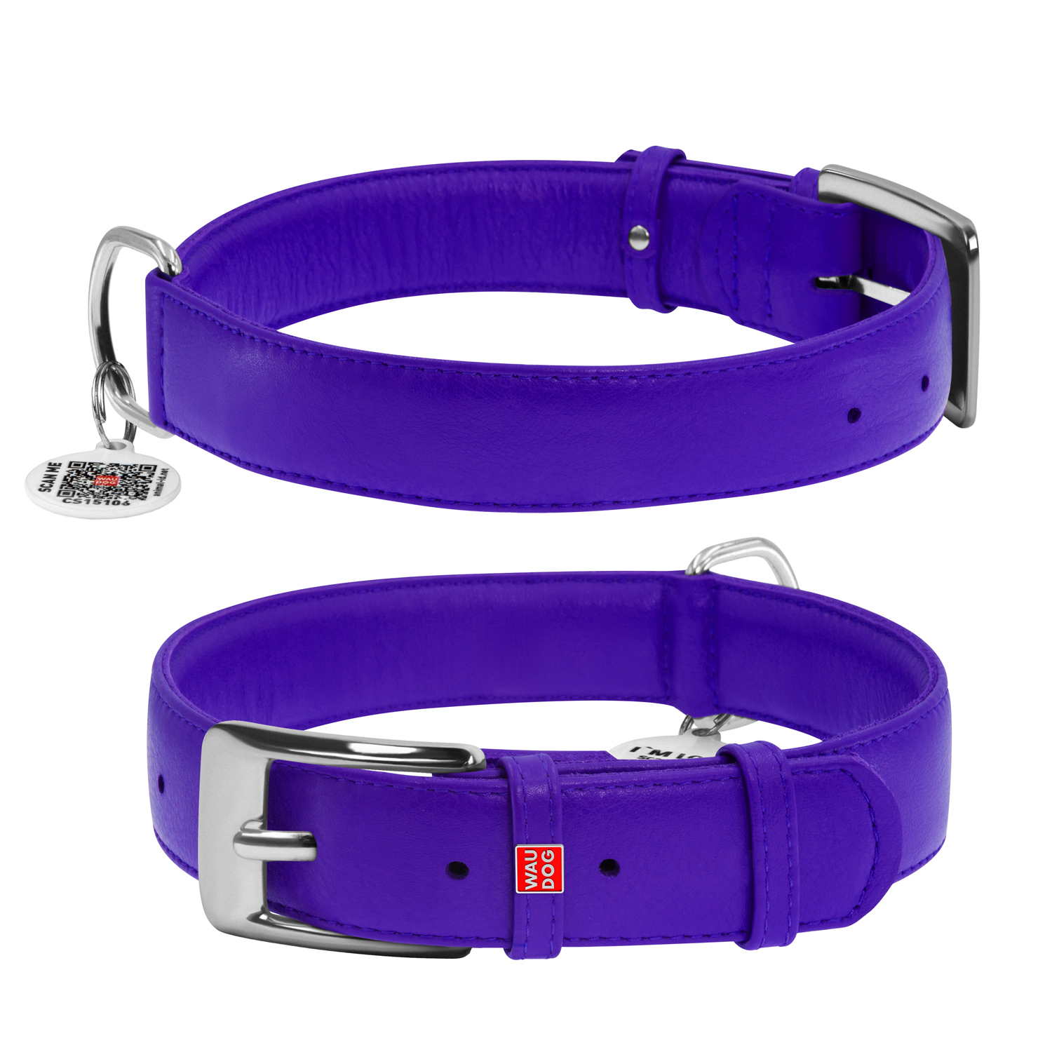 Wau Dog Ogrlica Glamour WD Lila 46-60cm/35mm