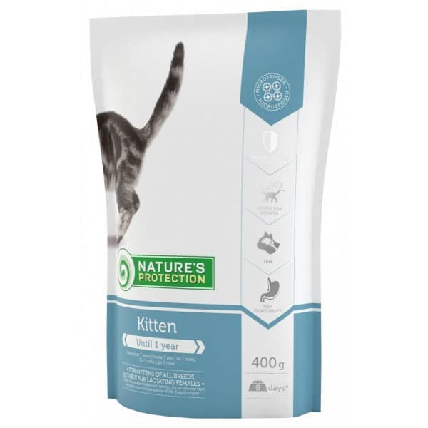 Natures Protection Cat Kitten Poultry With Krill 400g