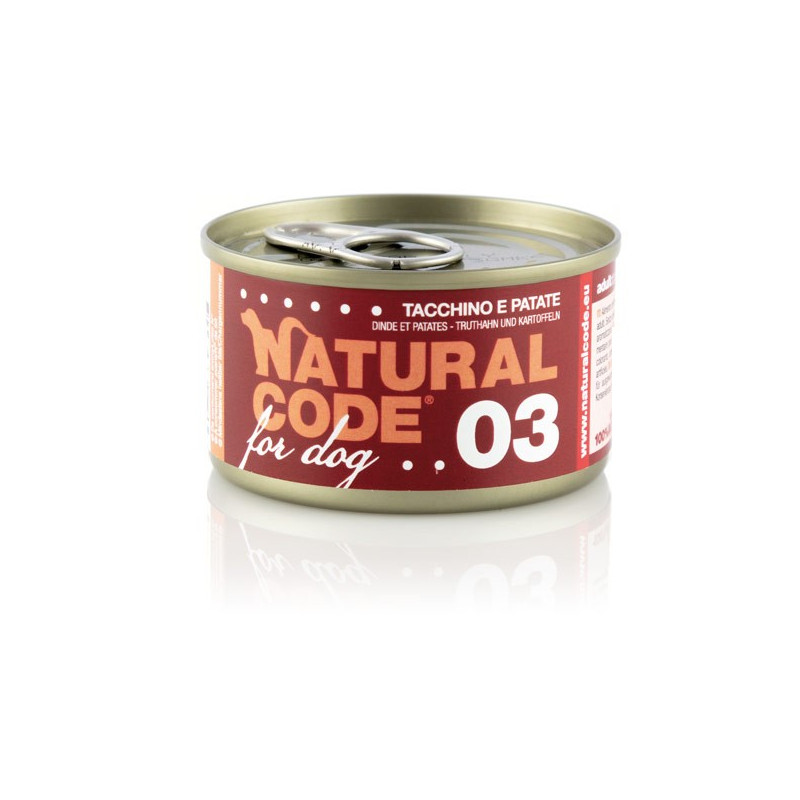 Natural Code dog Turkey Potatoes 90gr