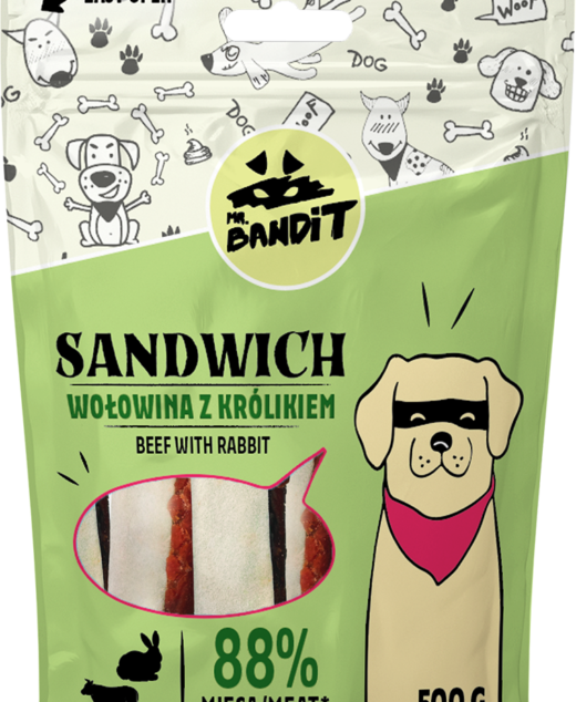 Mr. Bandit Dog Sandwich beef/rabbit 500g