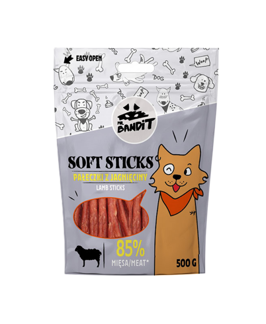 Mr. Bandit Dog soft steaks lamb sticks 80 gr