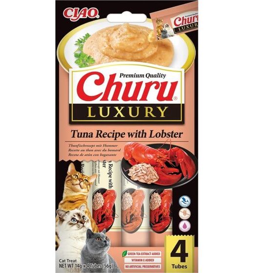 INABA Cat CHURU LUXURY Tuna Recipe with Lobster