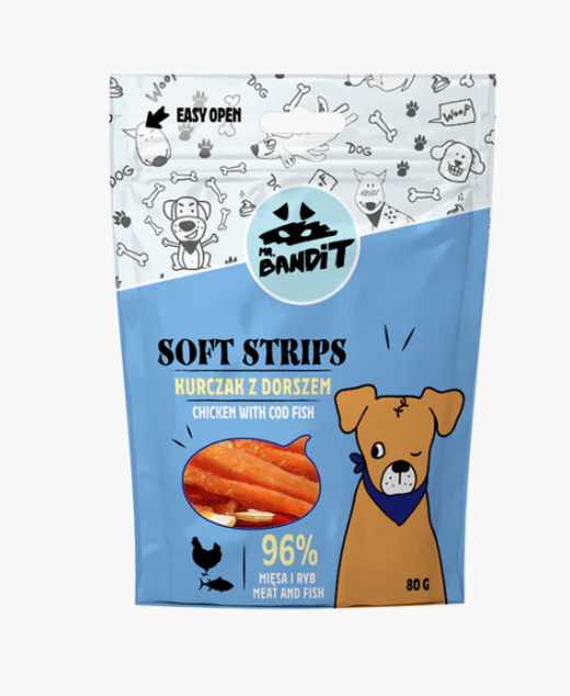 Mr. Bandit Dog Soft Strips Chicken (500 g)