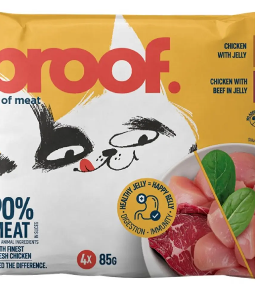 AW 4x85gr Proof Sosic Multipak - Piletina u želeu&Piletina i govedina u želeu CAT 90% mesa