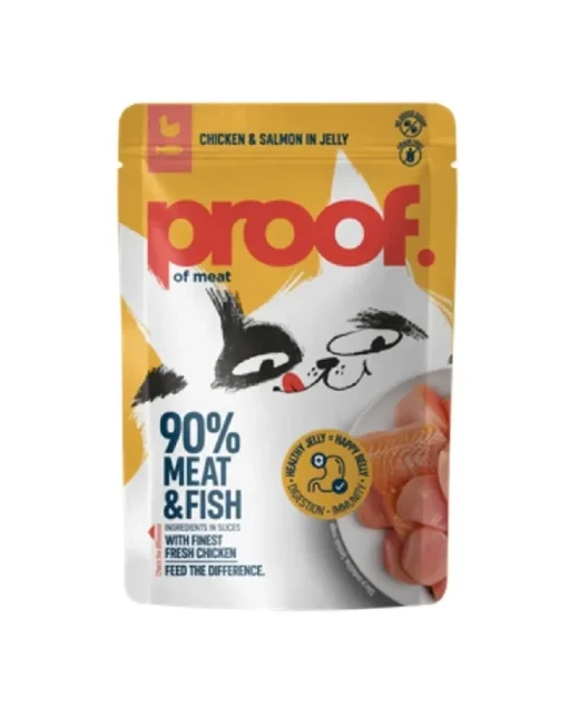AW 85gr Proof Sosic Piletina i losos u želeu CAT 90% mesa