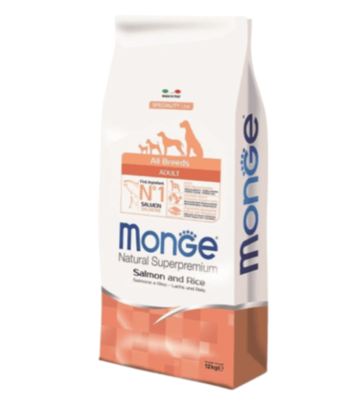 Monge Dog Adult All breeds Monoprotein Losos&Riza 12kg