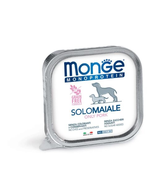 Monge Dog solo pasteta svinja 100% 150gr