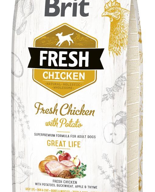 BT 12kg Brit Fresh Dog Chicken with Potato Adult Great Life