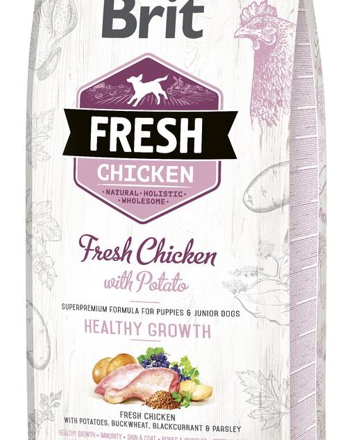 BT 12kg Brit Fresh Dog Chicken with Potato Puppy Healthy Growth