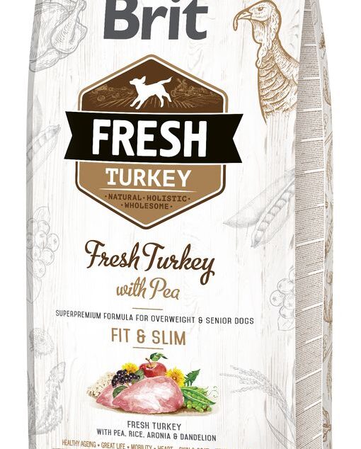 BT 12kg Brit Fresh Dog Turkey with Pea Light Fit & Slim