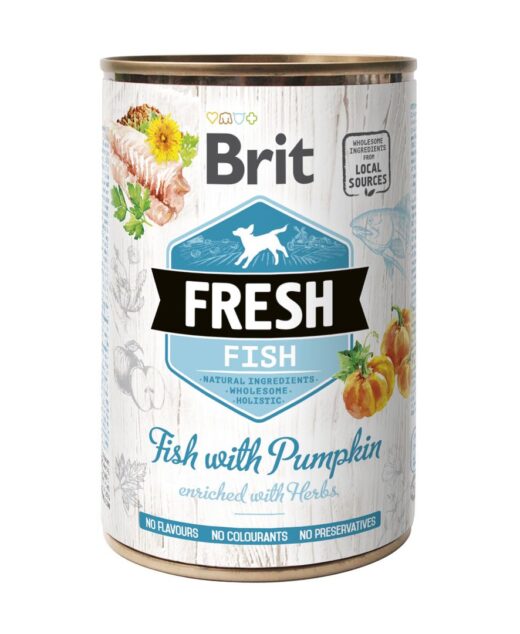 BT 400gr Brit Fresh Dog Fish with Pumpkin