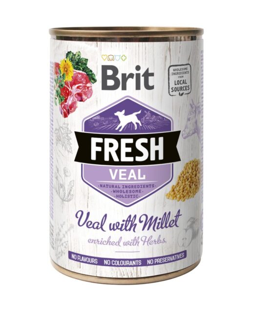BT 400gr Brit Fresh Dog Veal with Millet