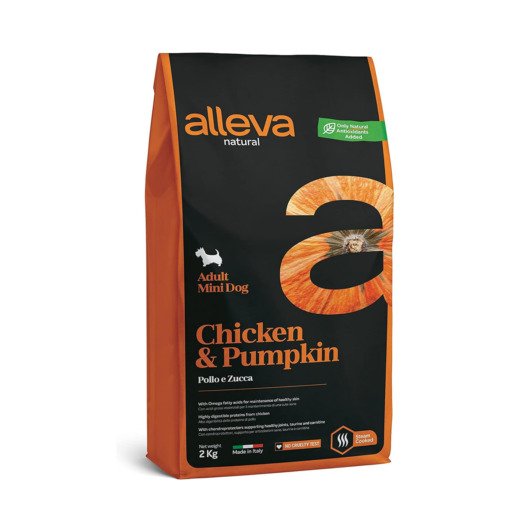 ALLEVA NATURAL ADULT CHICKEN AND PUMPKIN MINI KG 2