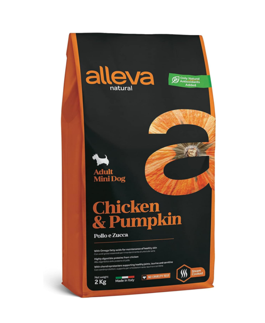 ALLEVA NATURAL ADULT CHICKEN AND PUMPKIN MINI KG 2