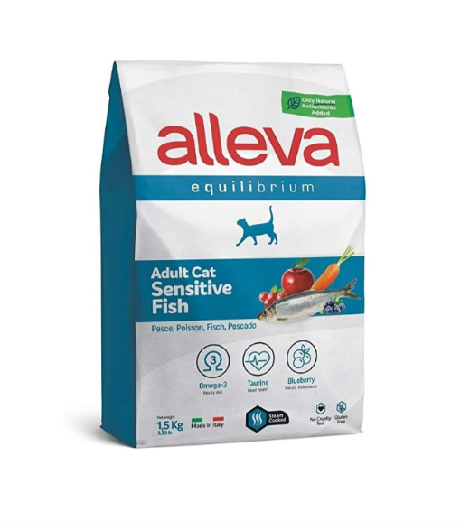ALLEVA EQUILIBRIUM SENSITIVE RIBA ADULT CAT a 1,5kg
